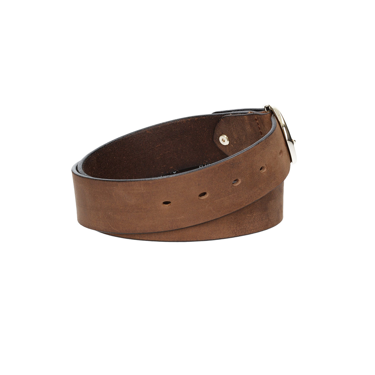 Ledergürtel Braun 40mm mit goldener Vollschließe - leder-accessoires.com
