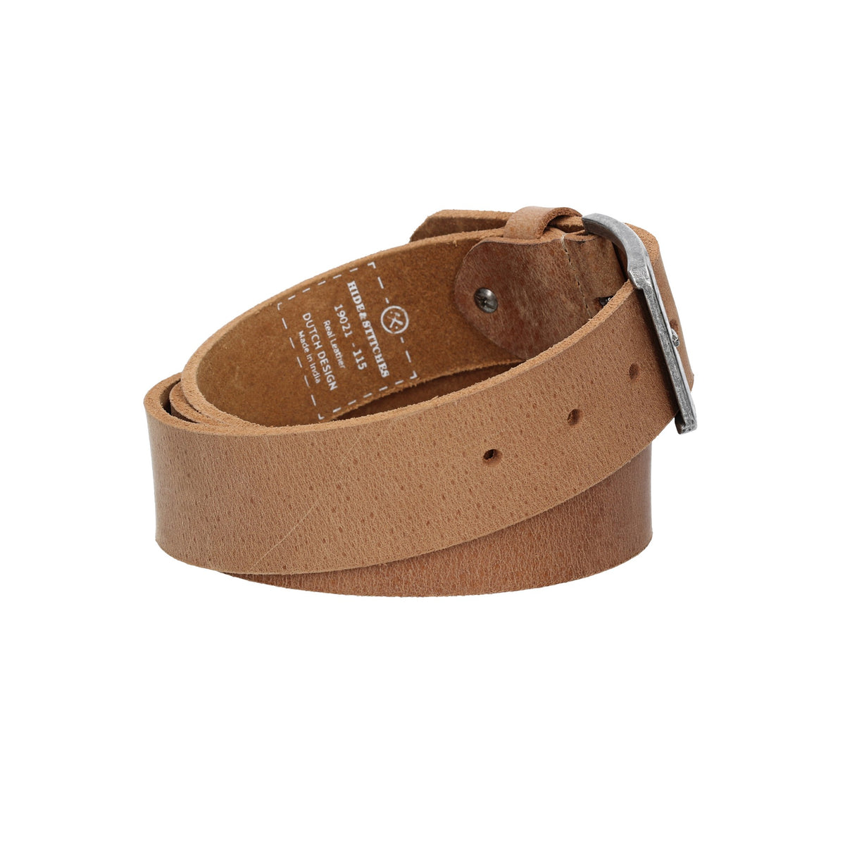 Ledergürtel 40mm in Beige|Kamel mit matter Dornschließe - leder-accessoires.com
