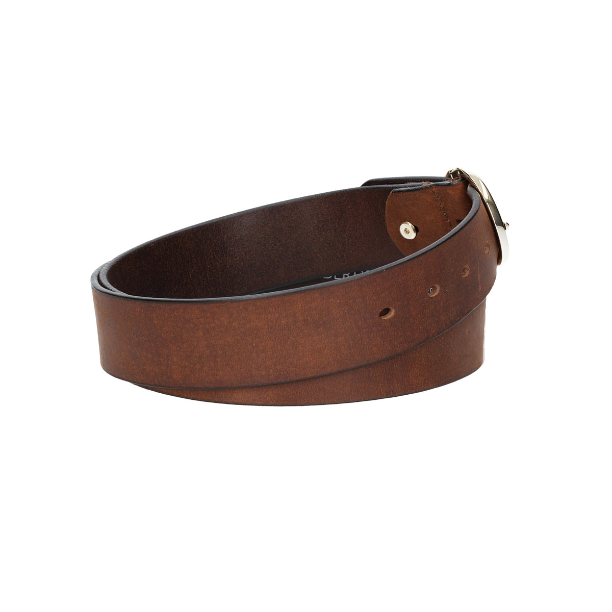 Ledergürtel Cognac 40mm mit goldener Vollschließe - leder-accessoires.com