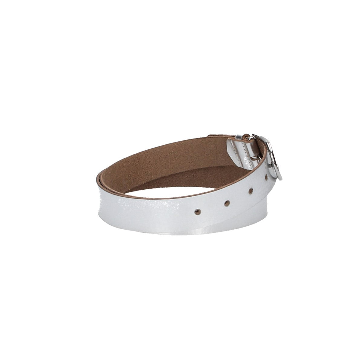 Ledergürtel 30mm in Silber mit Dornschließe in Silber - leder-accessoires.com