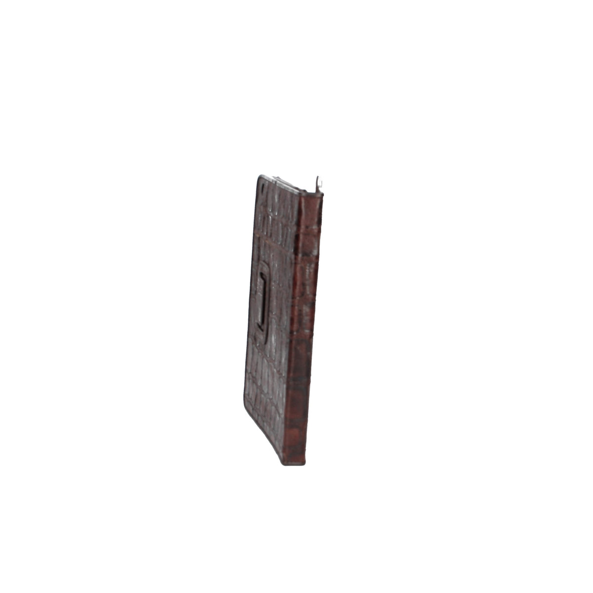 Tablethülle 19 x 24 cm Braun aus Leder mit Krokoprägung - leder-accessoires.com