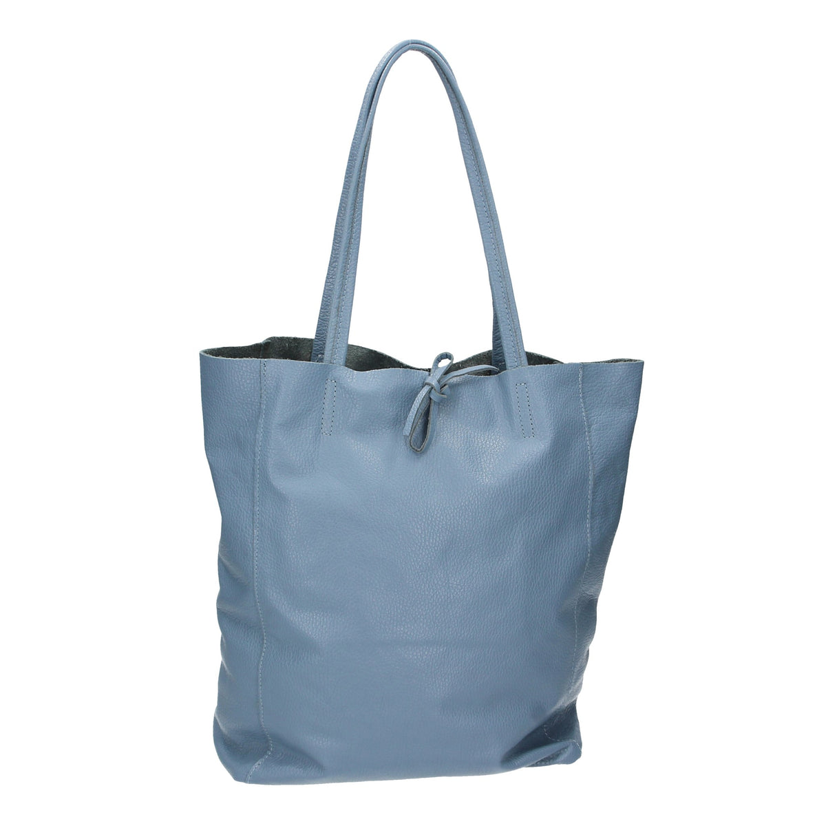 Shopper 28x13x35cm in Jeansblau aus Leder - leder-accessoires.com