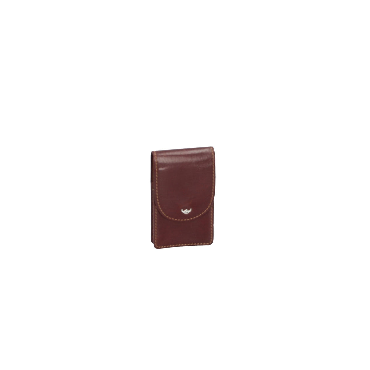 Kartenetui|Visitenkarten Golden Head 6,5 x 11cm in Braun aus Leder - leder-accessoires.com