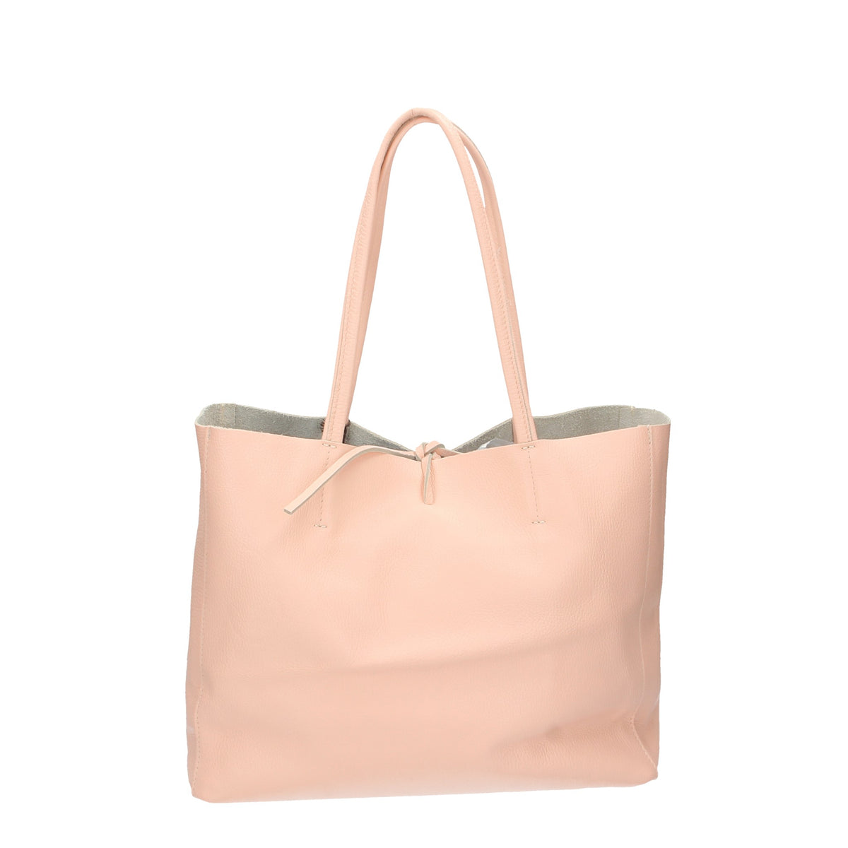 Shopper im Querformat 35x12x30cm in Rose| Nude aus Leder - leder-accessoires.com