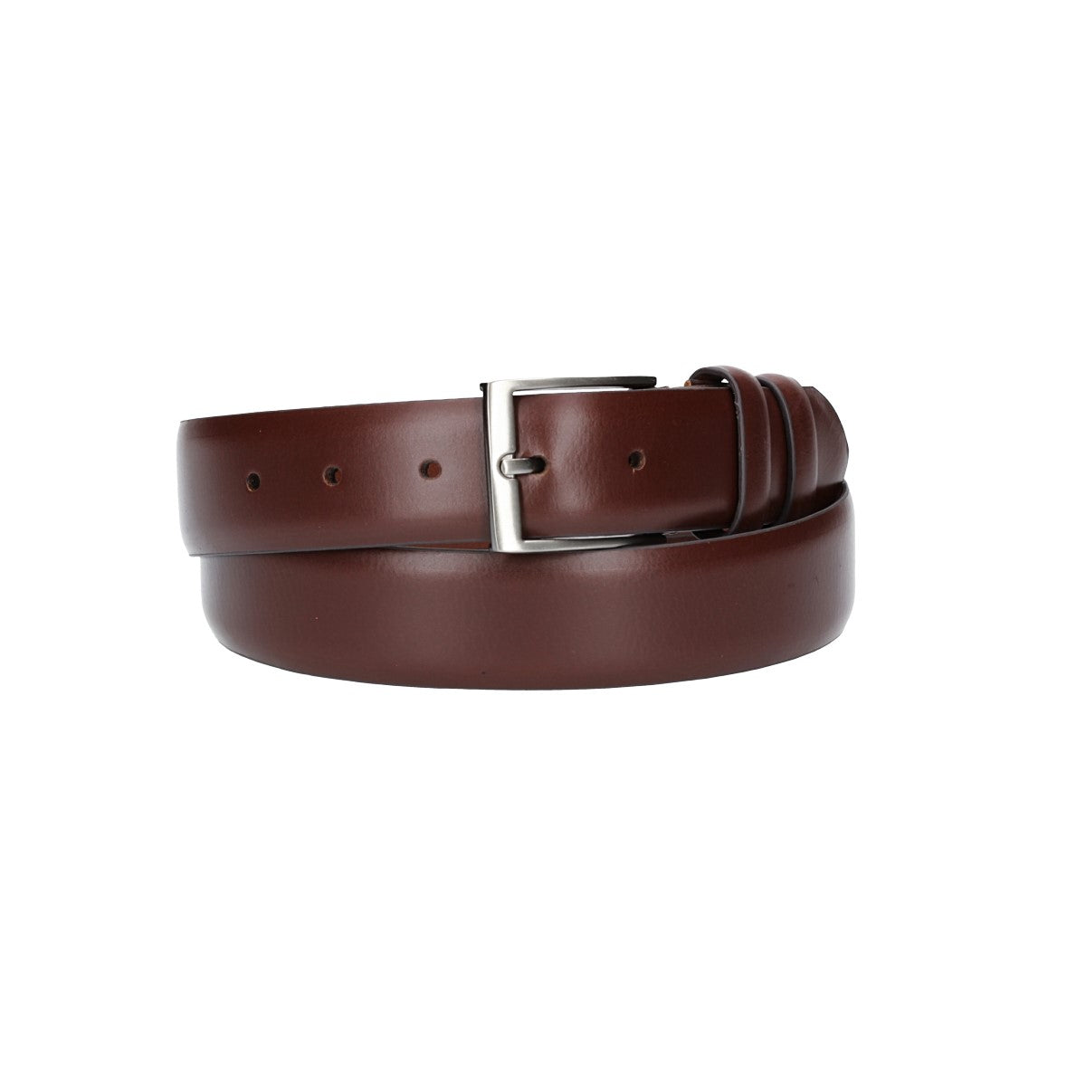 Herren-|Anzugsgürtel 35mm in Braun aus Vollrindleder bombiert - leder-accessoires.com