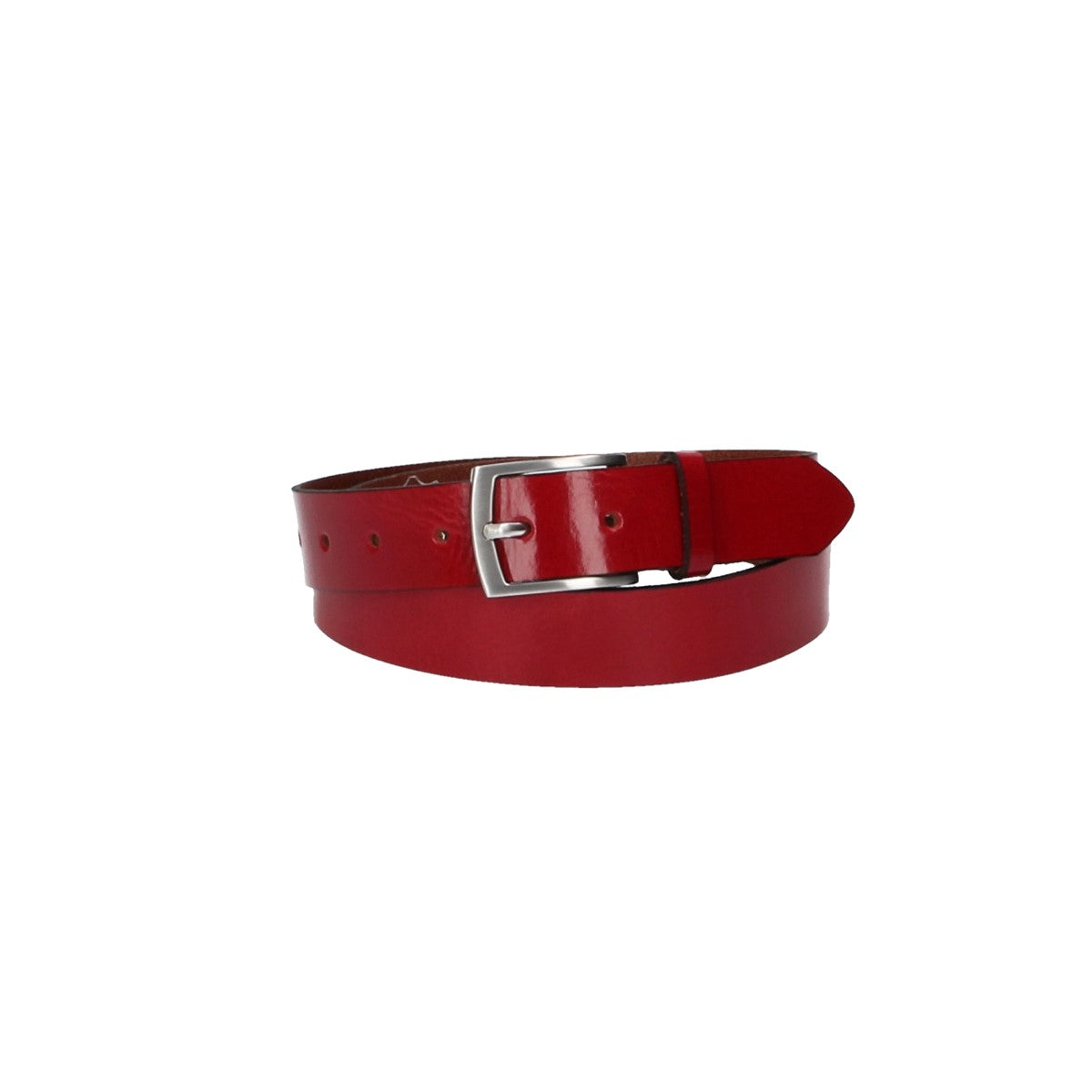 Ledergürtel Rot 30mm mit Dornschließe in Silber - leder-accessoires.com