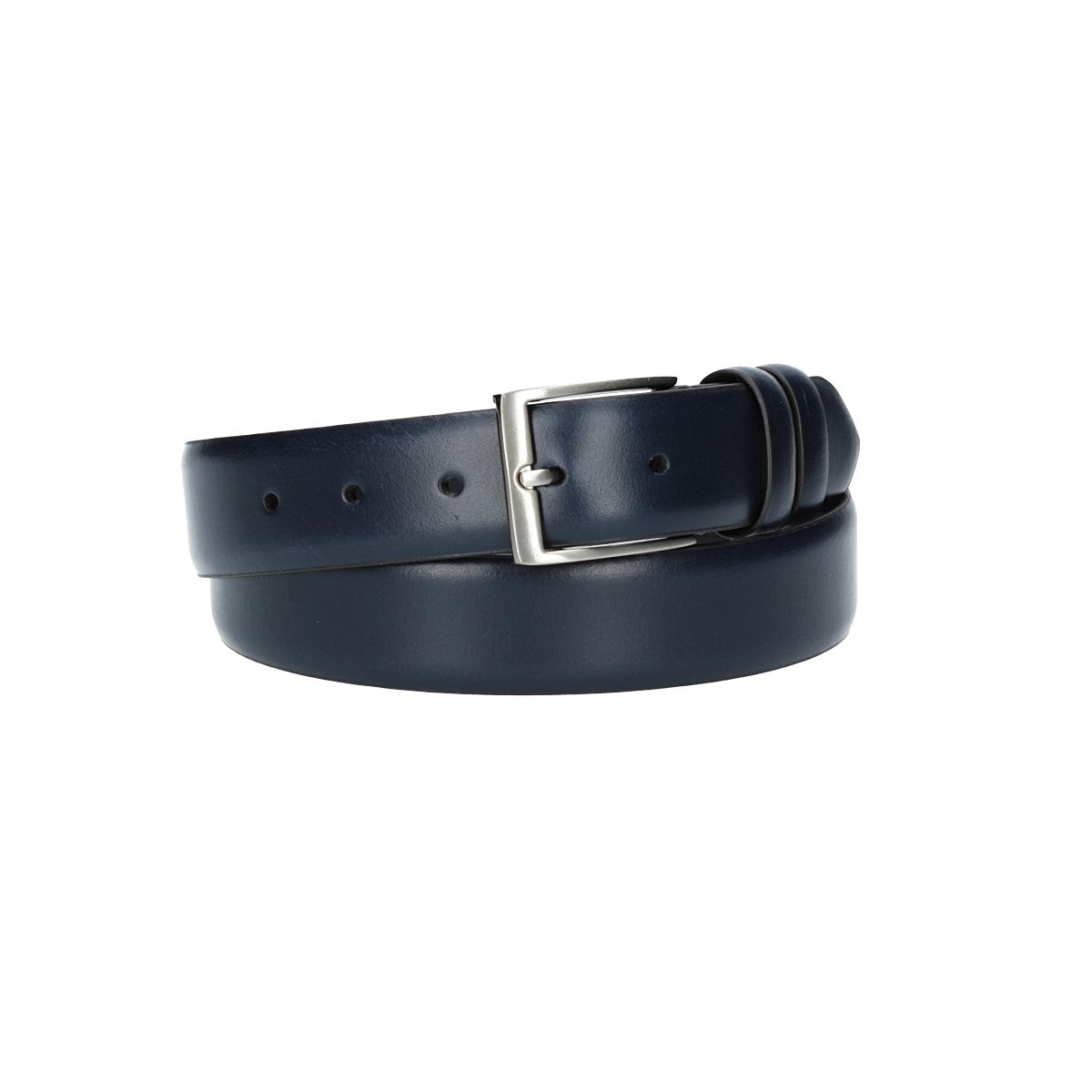 Herren-|Anzugsgürtel 35mm in Blau aus Vollrindleder bombiert - leder-accessoires.com