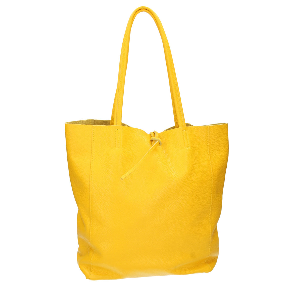 Shopper 28x13x35cm in Gelb aus Leder - leder-accessoires.com