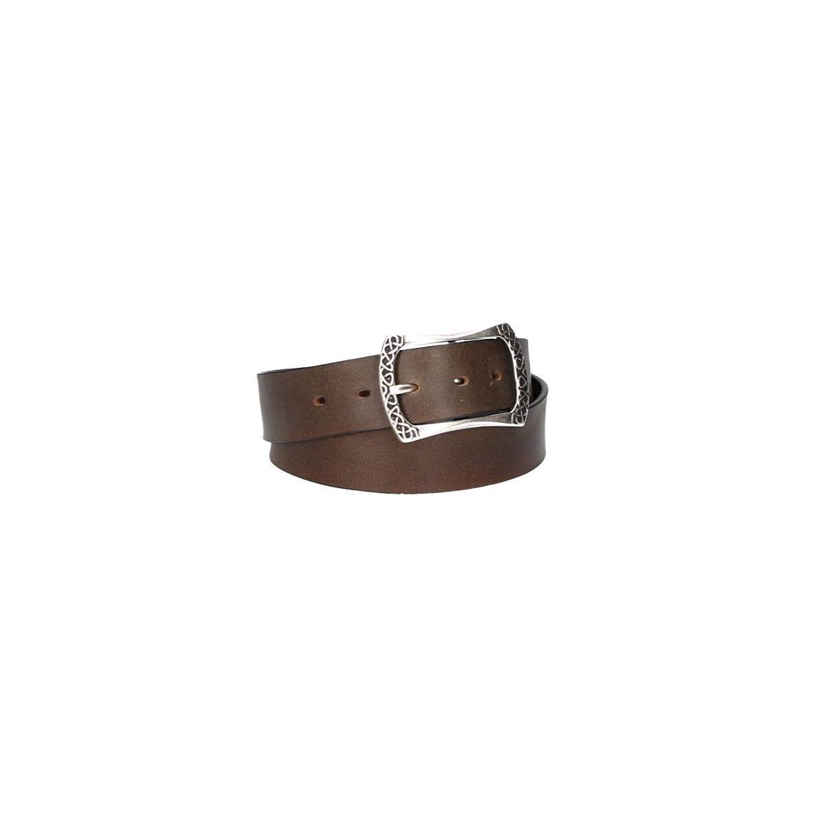 Ledergürtel Grau 40mm mit Vollschließe in Silber - leder-accessoires.com