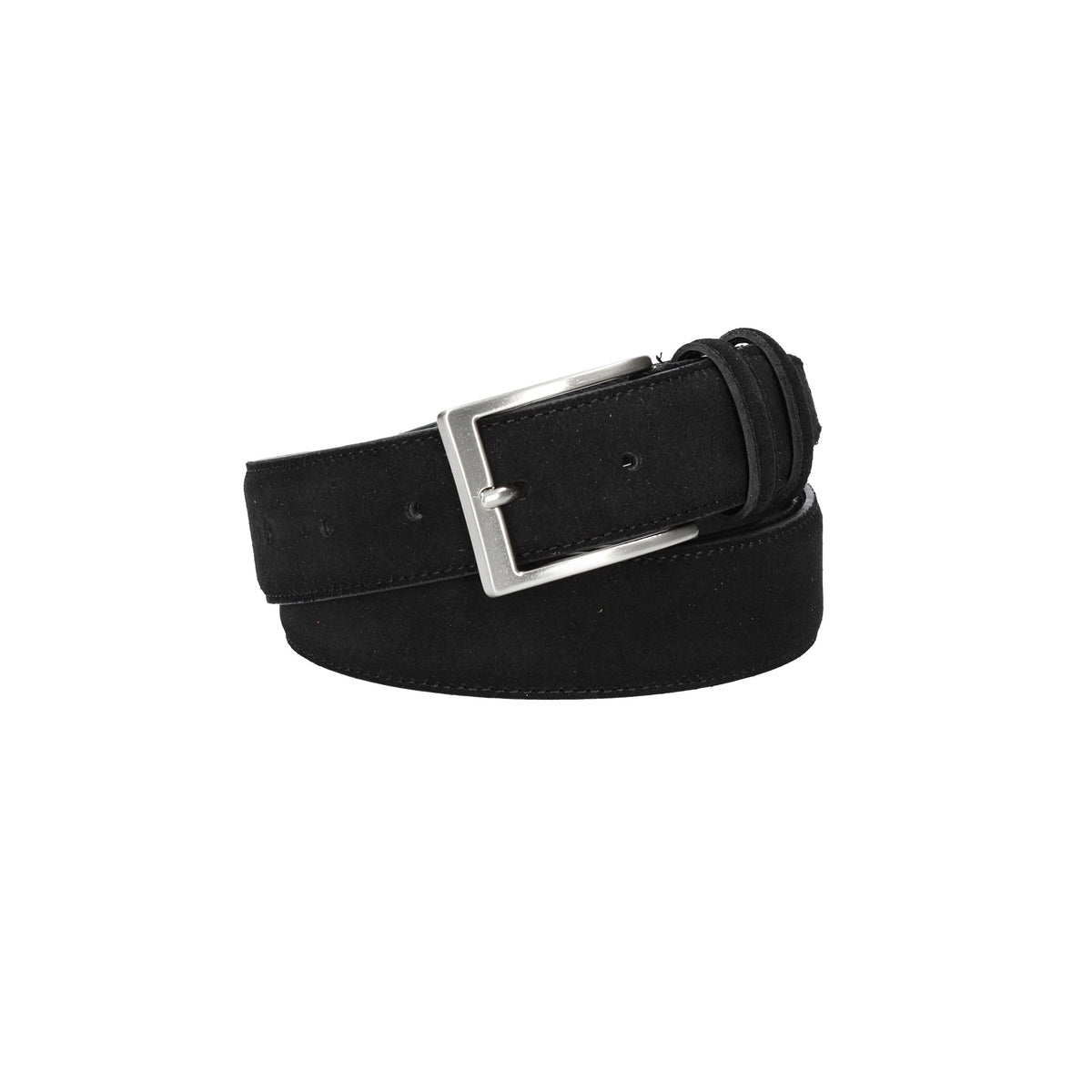 Herren-|Anzugsgürtel 35mm Nappa abgenäht in Schwarz aus Leder - leder-accessoires.com