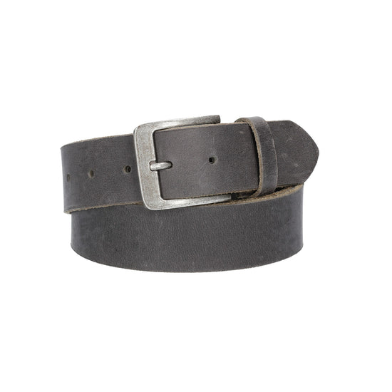 Ledergürtel 40mm in Schwarz mit matter Dornschließe - leder-accessoires.com