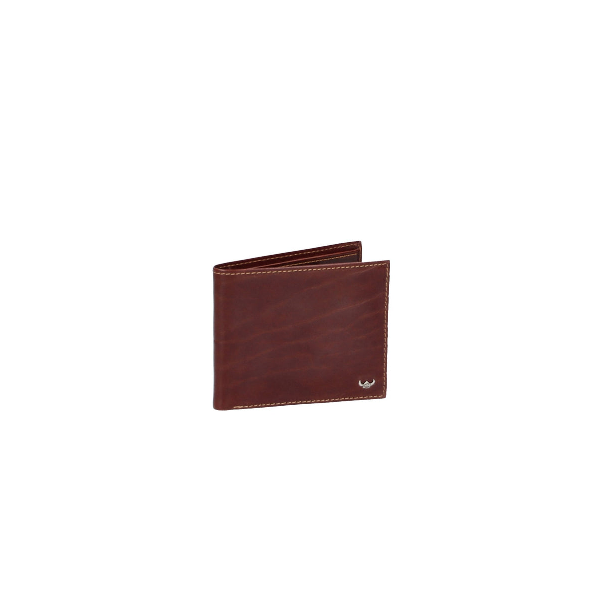 Kartenetui quer Golden Head 11x9,5cm in Braun aus Leder - leder-accessoires.com