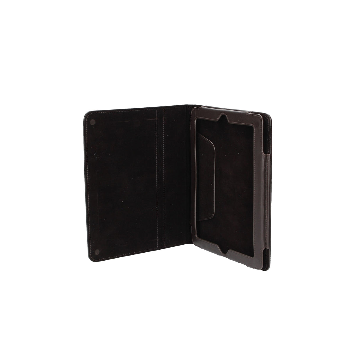 Tablethülle 19 x 24 cm Braun aus Leder mit Krokoprägung - leder-accessoires.com