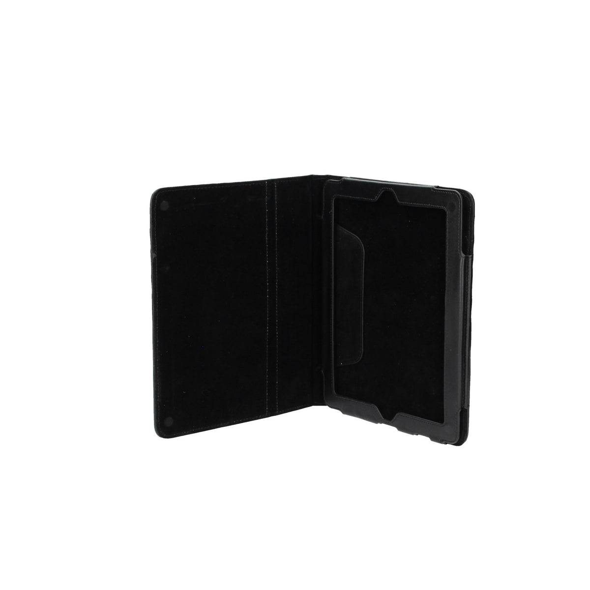 Tablethülle 19 x 24 cm Schwarz aus Leder mit Krokoprägung - leder-accessoires.com