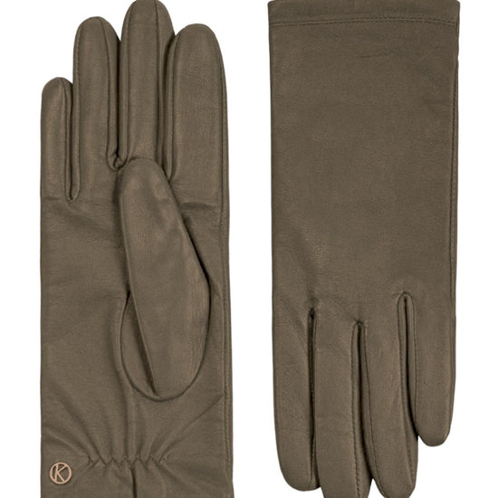 Handschuhe Damen in Taupe aus Lammleder - leder-accessoires.com