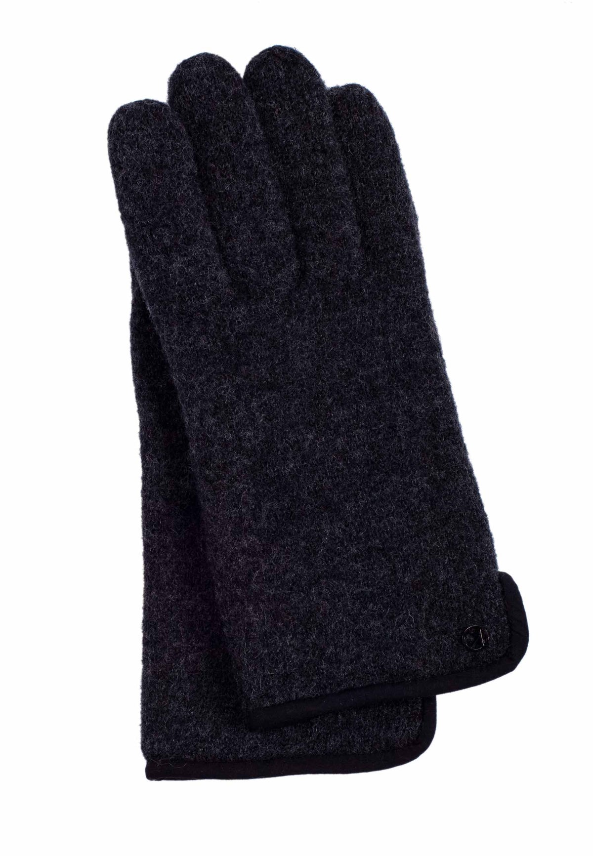 Walkstrickhandschuhe Herren in Grau Melange aus 100% Schurwolle - leder-accessoires.com