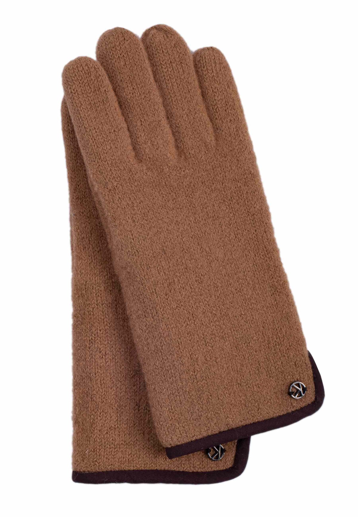 Walkstrickhandschuhe Damen in Sand|Beige aus 100% Schurwolle - leder-accessoires.com
