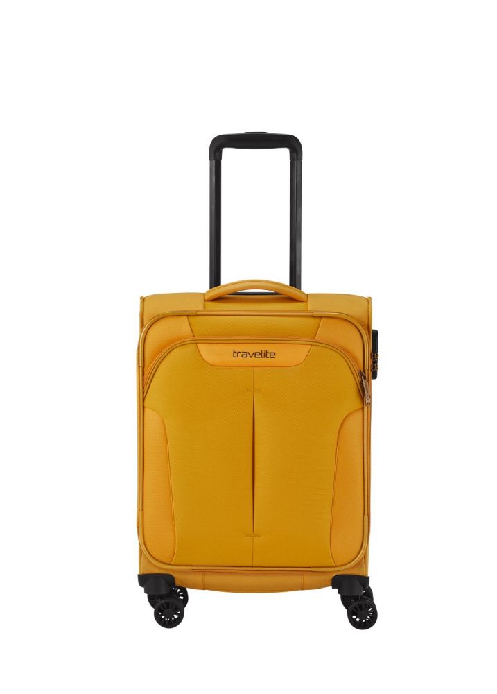 Reisetrolley Travelite "Croatia" 4-Rad 40x55x20cm in Curry - leder-accessoires.com