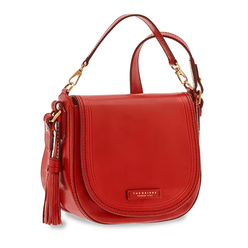 Umhängetasche mit Überschlag in Rot aus Leder - leder-accessoires.com