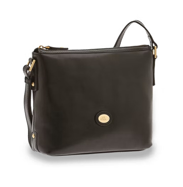 Umhängetasche|Crossover The Bridge in Schwarz aus Leder - leder-accessoires.com
