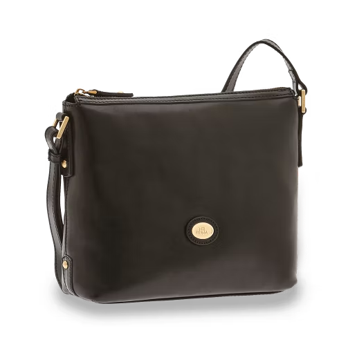 Umhängetasche|Crossover The Bridge in Schwarz aus Leder - leder-accessoires.com