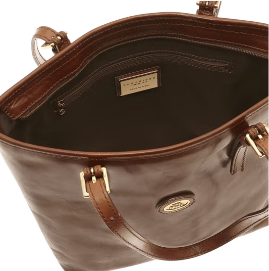 Shopper The Bridge in Braun aus Leder - leder-accessoires.com