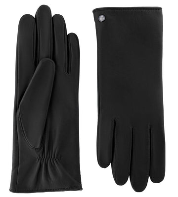 Lederhandschuhe | Haarschafleder Damen in Schwarz mit Halbsteppnaht von Röckl - leder-accessoires.com