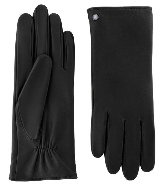 Lederhandschuhe | Haarschafleder Damen in Schwarz mit Halbsteppnaht von Röckl - leder-accessoires.com