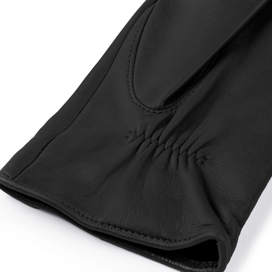 Lederhandschuhe | Haarschafleder Damen in Schwarz mit Halbsteppnaht von Röckl - leder-accessoires.com