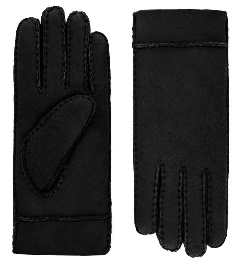 Lederhandschuhe | Lammfell in Schwarz mit Naht am Handgelenk von Röckl - leder-accessoires.com
