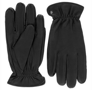 Lederhandschuhe | Ziegenleder in Schwarz mit Gummizug von Röckl - leder-accessoires.com