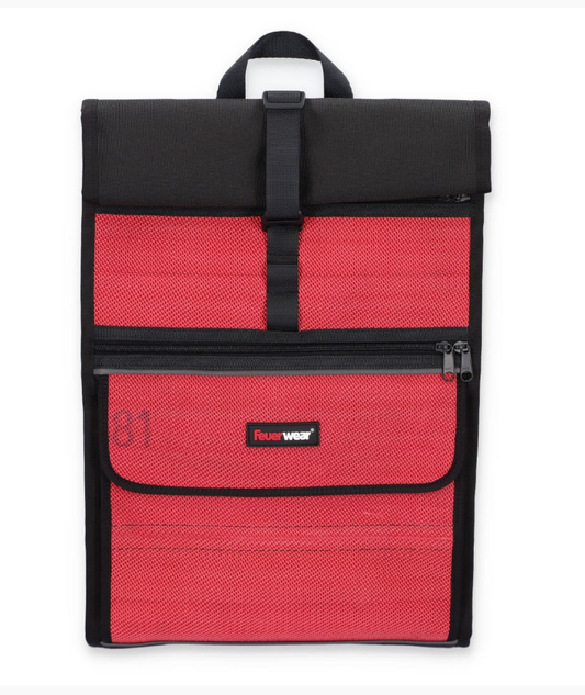 Rolltop-Rucksack Eddie in Rot - leder-accessoires.com