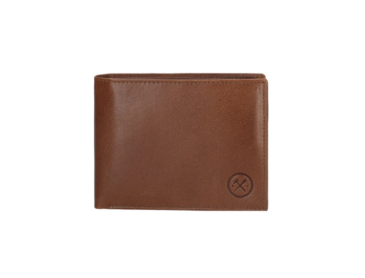 Geldbörse Querformat mit Riegel in Braun aus Leder - leder-accessoires.com