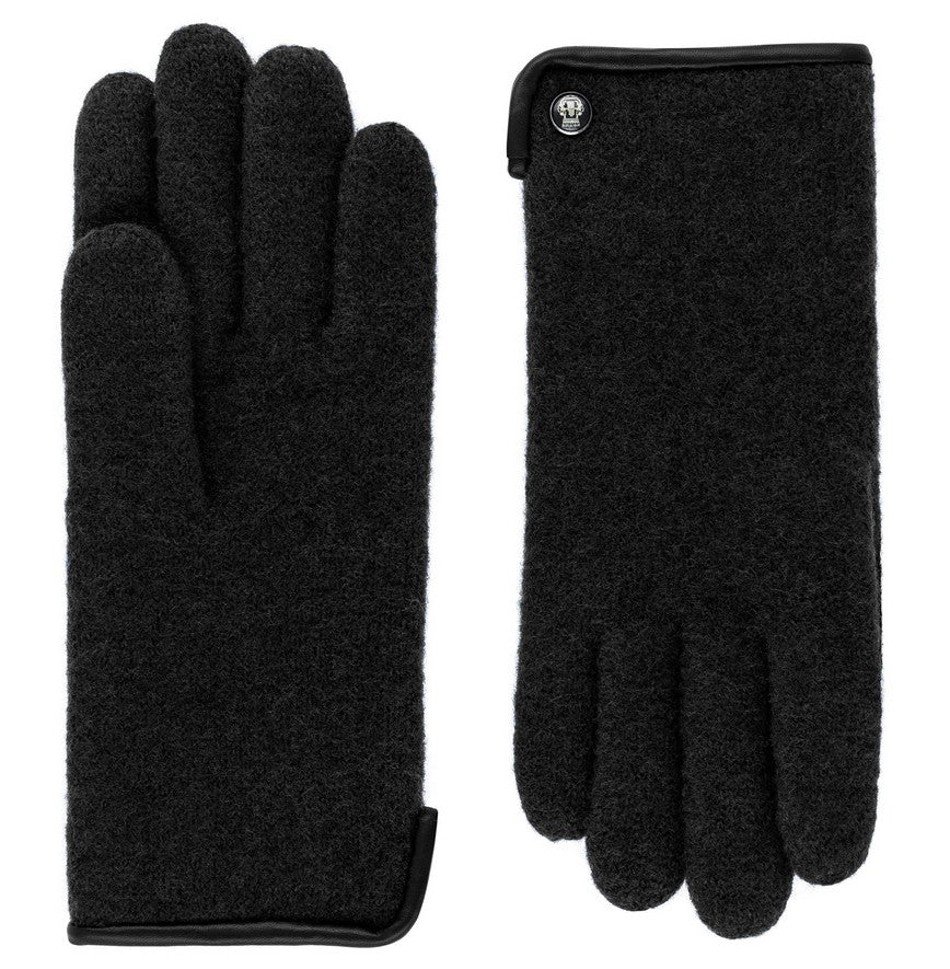Strickhandschuh | Wolle Herren in Schwarz aus 100% Schurwolle von Röckl - leder-accessoires.com