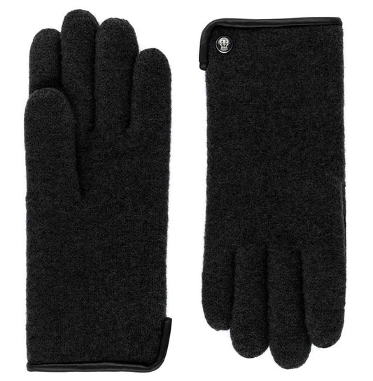 Strickhandschuh | Wolle Herren in Schwarz aus 100% Schurwolle von Röckl - leder-accessoires.com