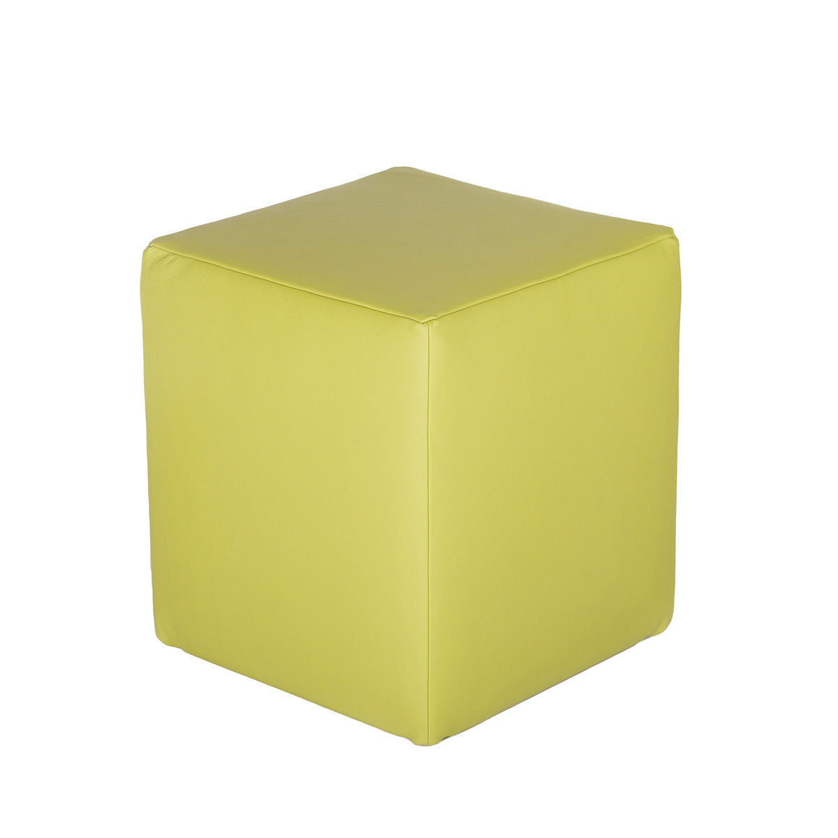 Lederwürfel | Sitzwürfel in Grün (Apple) aus Vollrindleder genarbt - leder-accessoires.com