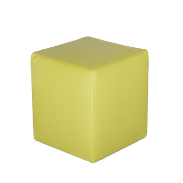 Lederwürfel | Sitzwürfel in Grün (Apple) aus Vollrindleder genarbt - leder-accessoires.com