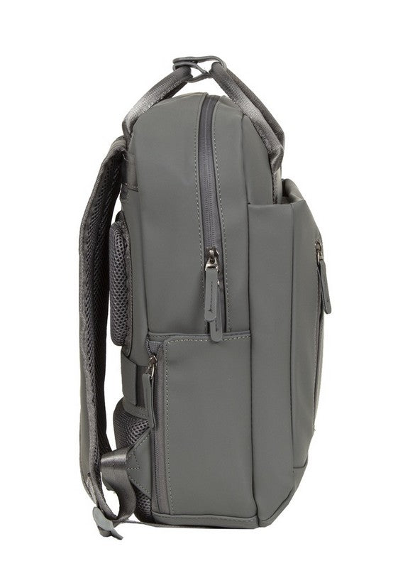 Laptoprucksack 9L in Grau mit verschweißten Reißverschlüssen - leder-accessoires.com