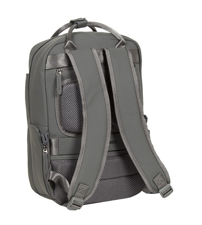 Laptoprucksack 9L in Grau mit verschweißten Reißverschlüssen - leder-accessoires.com