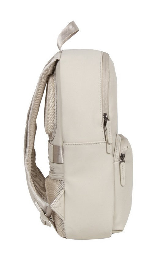 Rucksack 11L in Beige mit Vortasche - leder-accessoires.com