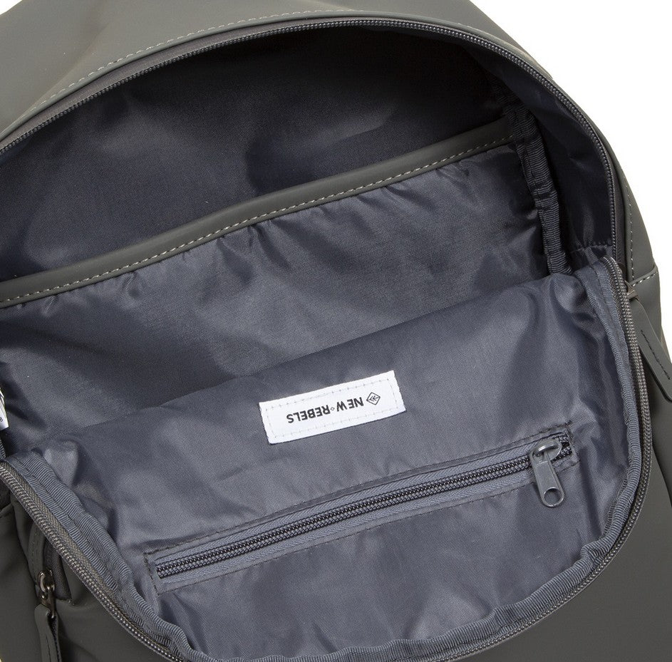Rucksack 11L in Grau mit Vortasche - leder-accessoires.com