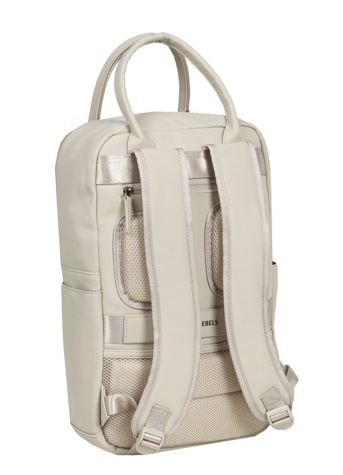 Laptoprucksack 12L in Beige mit Kurzgriff als Tasche - leder-accessoires.com