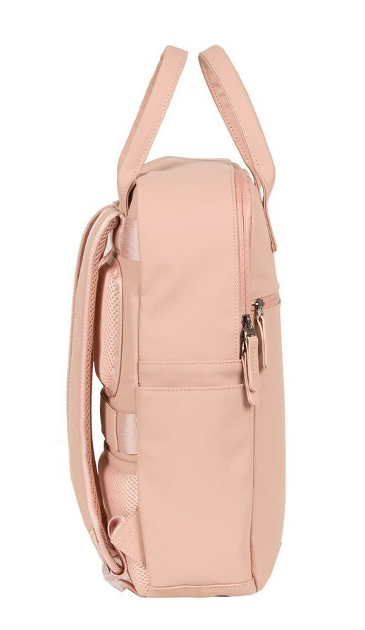 Laptoprucksack 12L in Rose mit Kurzgriff als Tasche - leder-accessoires.com