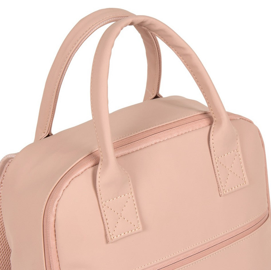 Laptoprucksack 12L in Rose mit Kurzgriff als Tasche - leder-accessoires.com