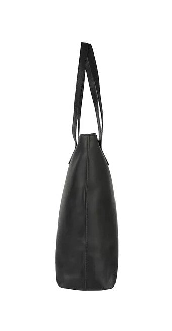 Ledershopper in Schwarz mit Reißverschluss - leder-accessoires.com