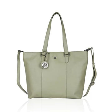 Ledershopper in Olive mit Reißverschluss - leder-accessoires.com