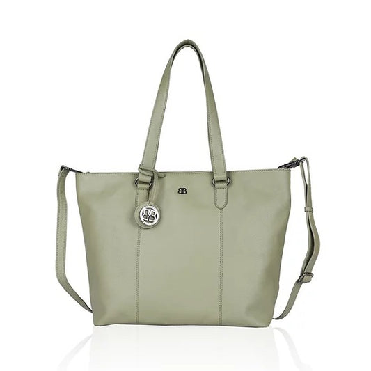 Ledershopper in Olive mit Reißverschluss - leder-accessoires.com