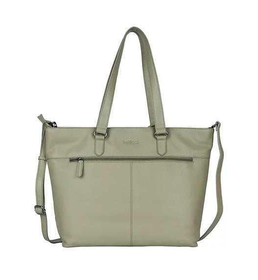 Ledershopper in Olive mit Reißverschluss - leder-accessoires.com