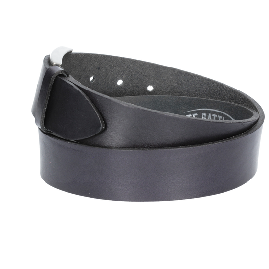 Hochwertiger Ledergürtel 40mm in Marine|Blau mit Schließe satiniert - leder-accessoires.com