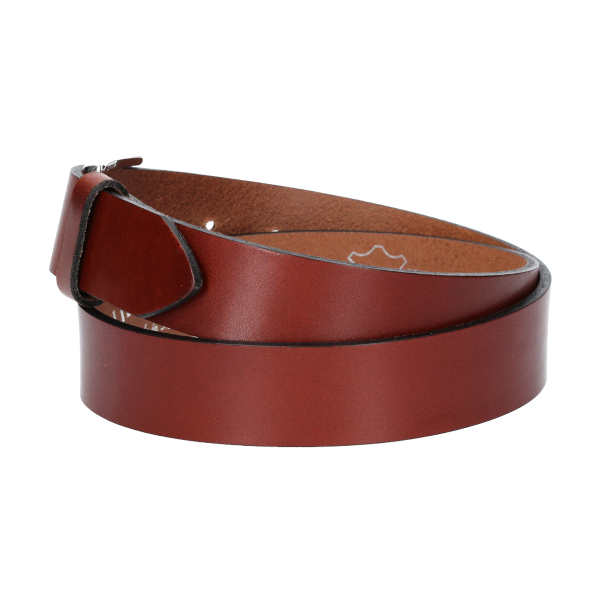 Hochwertiger Ledergürtel 35mm in Cognac mit Schließe Hochglanz - leder-accessoires.com